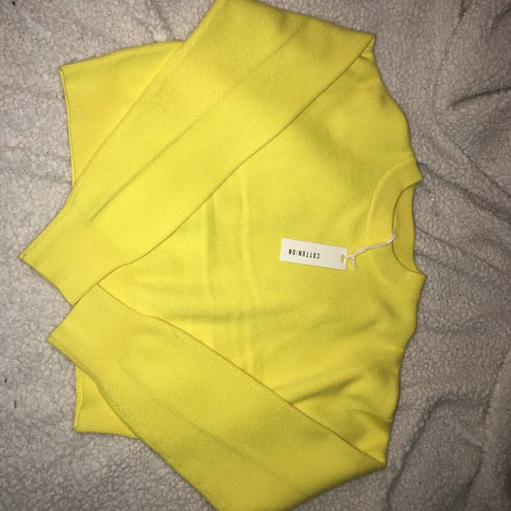 Yellow Cropped Long sleeve